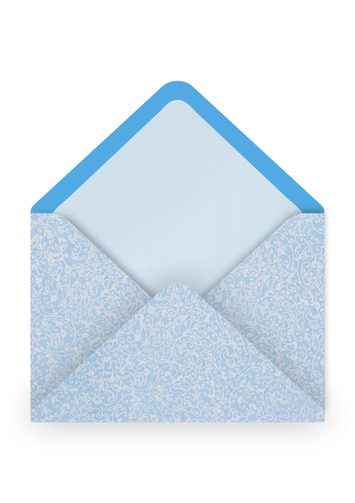 Chic enveloppe chic minimaliste mouchete bleu clair 010