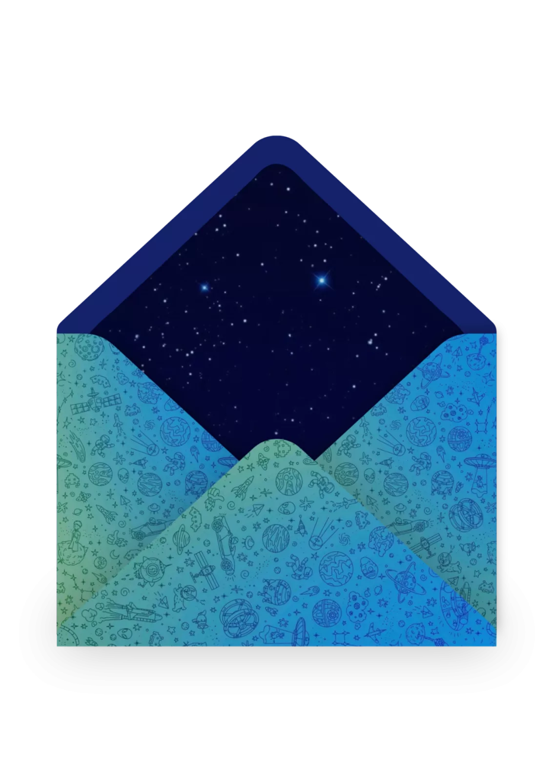 Stars enveloppe celeste nuit ciel etoile bleu 022