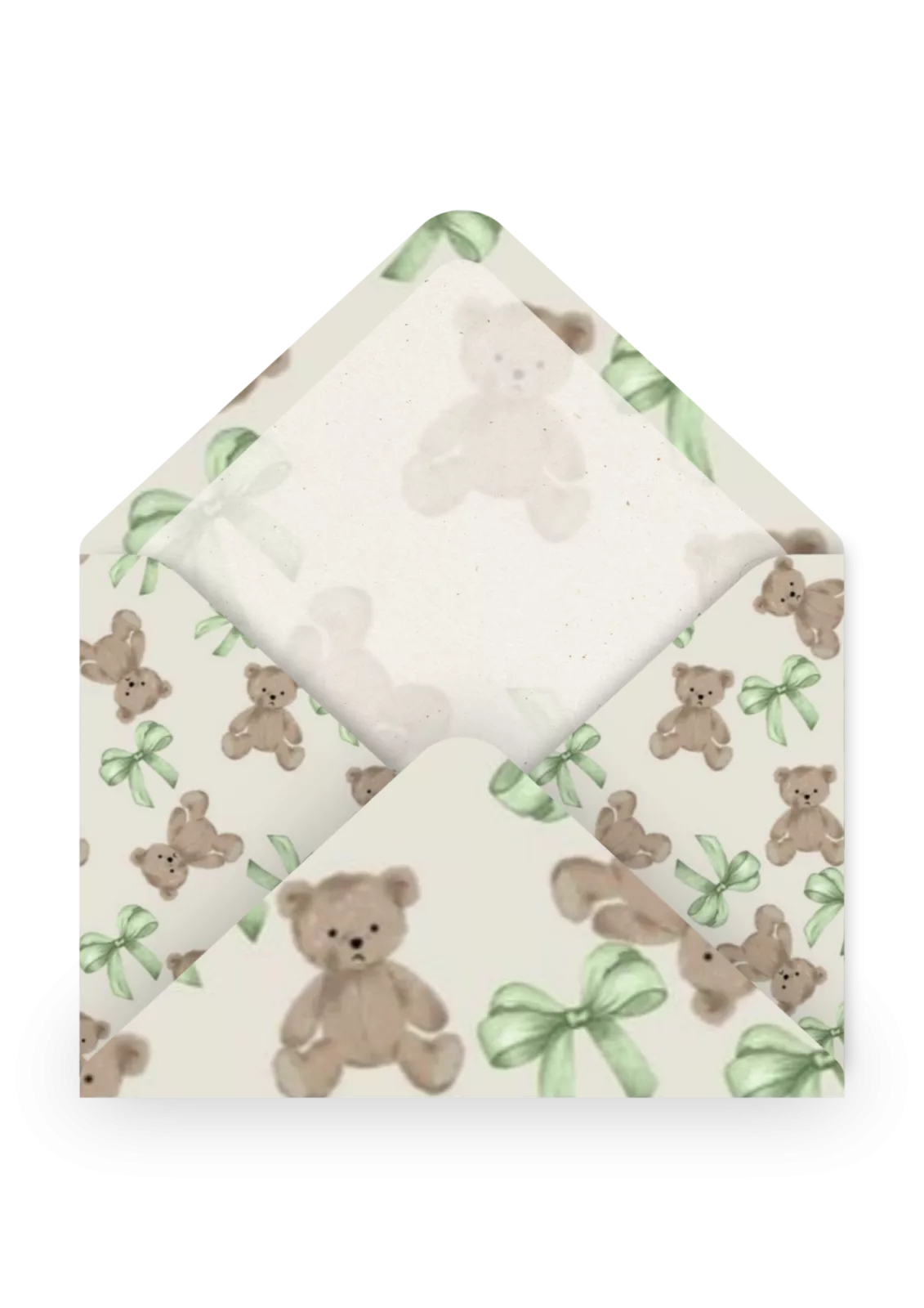 Modèle Green Teddy Bear – Baby Shower